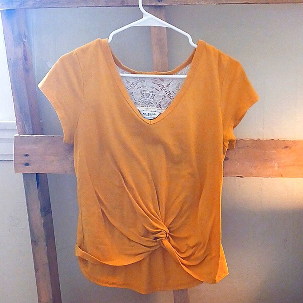 Knotted Mustard Tee